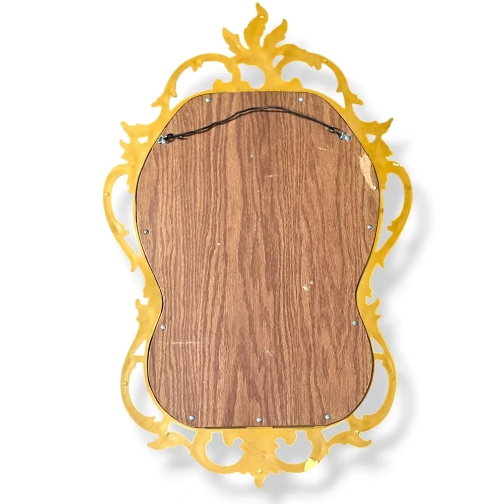 Vintage Homco Baroque Rococo Wall Mirror Gold Ornate Hollywood‎ Regency Decor